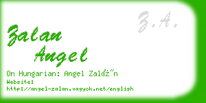 zalan angel business card